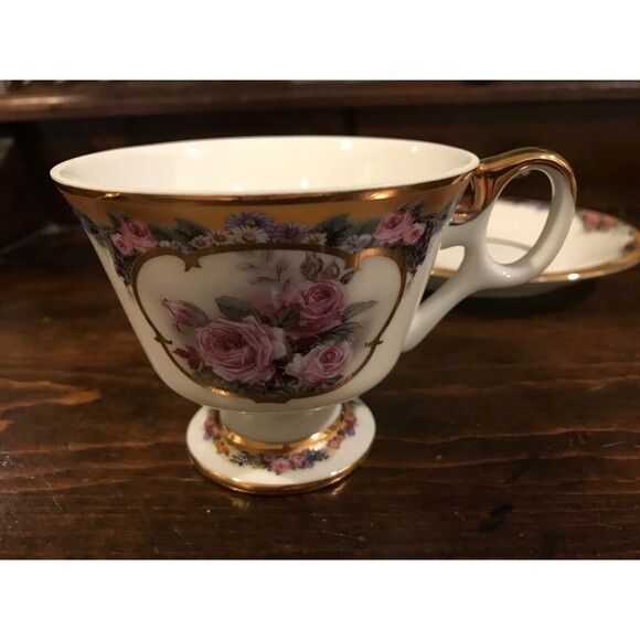 Lena Liu's ROSES Flower of the Month Tea Cup Saucer Spoon Bradford Editions - Picture 3 of 8
